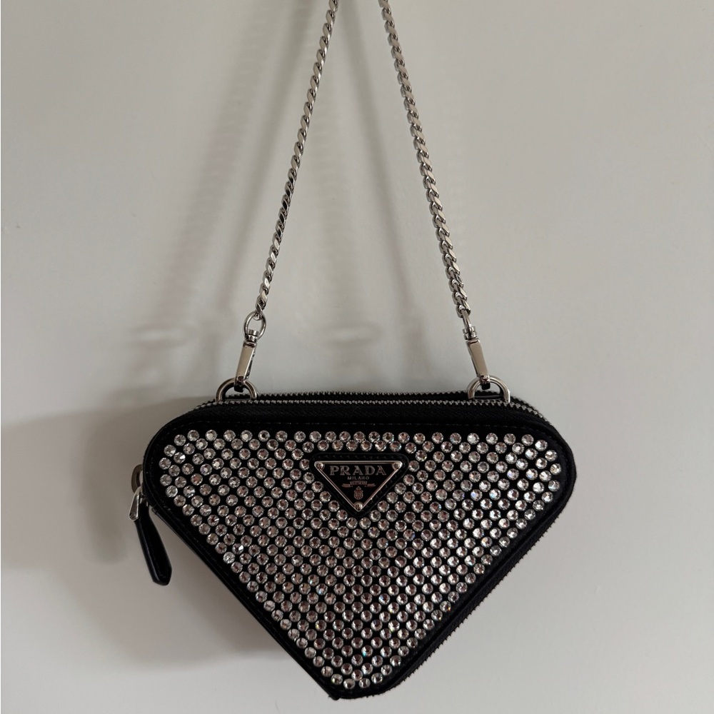 Prada Black Crossbody Bag with Silver Studs - Picture 4 of 11